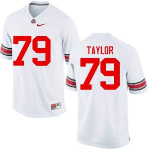 Men's Ohio State Buckeyes #79 Brady Taylor White Nike NCAA College Football Jersey Discount TDI7344YB